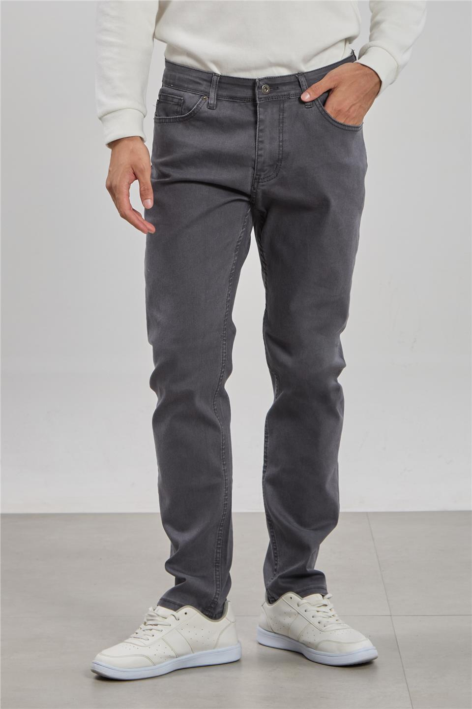 VIOLET-Regular fit pantolon-860 Füme