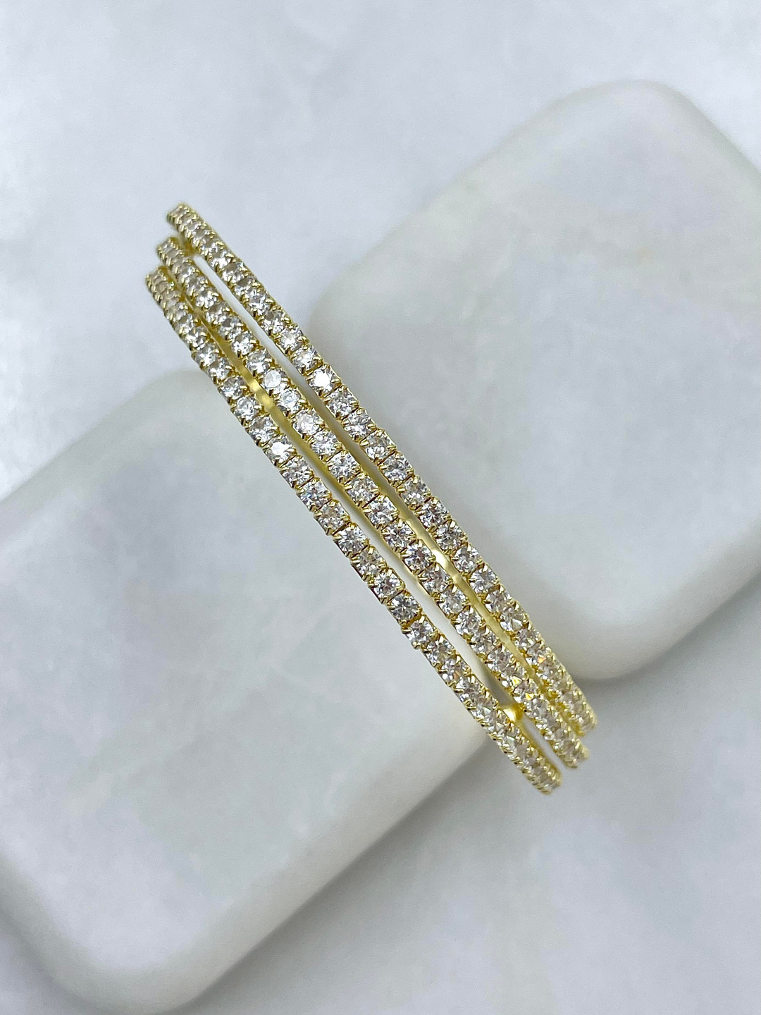 Altın Kaplama Yaylı Su Yolu Bileklik Gold