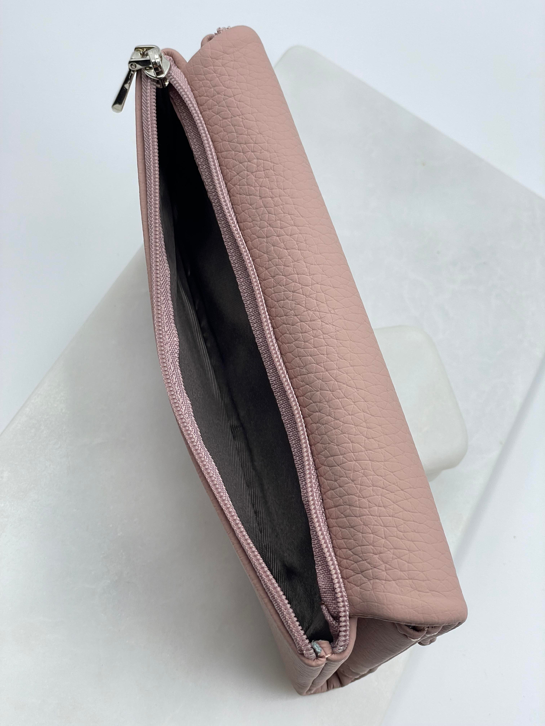 Metal Detaylı Cüzdan Pudra