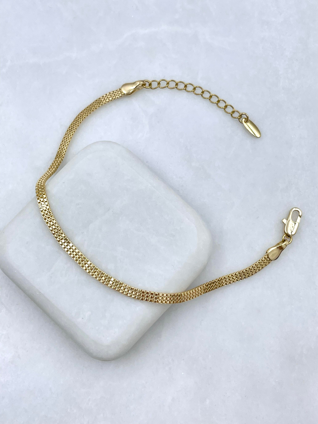 Özel Seri Örme Plaka Bileklik Gold