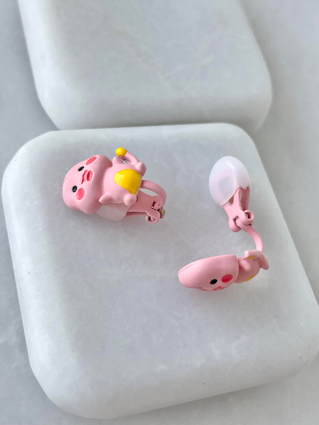 Pembe Dinozor Çocuk Küpesi Renkli