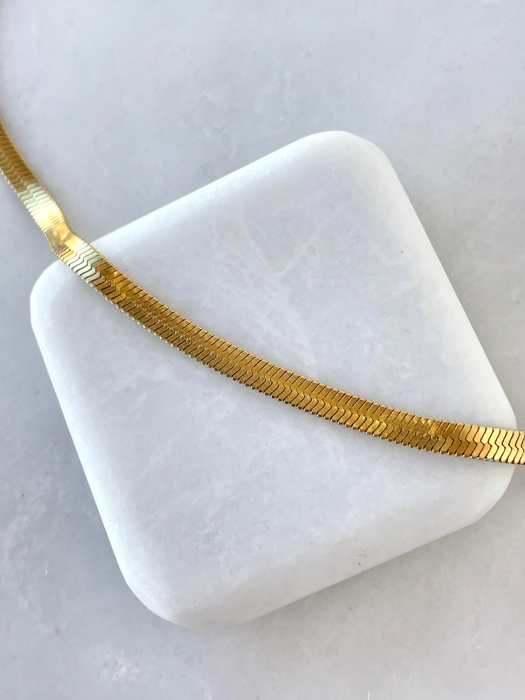 Çelik İtalyan Zincir Kolye Altın Renk 45 cm