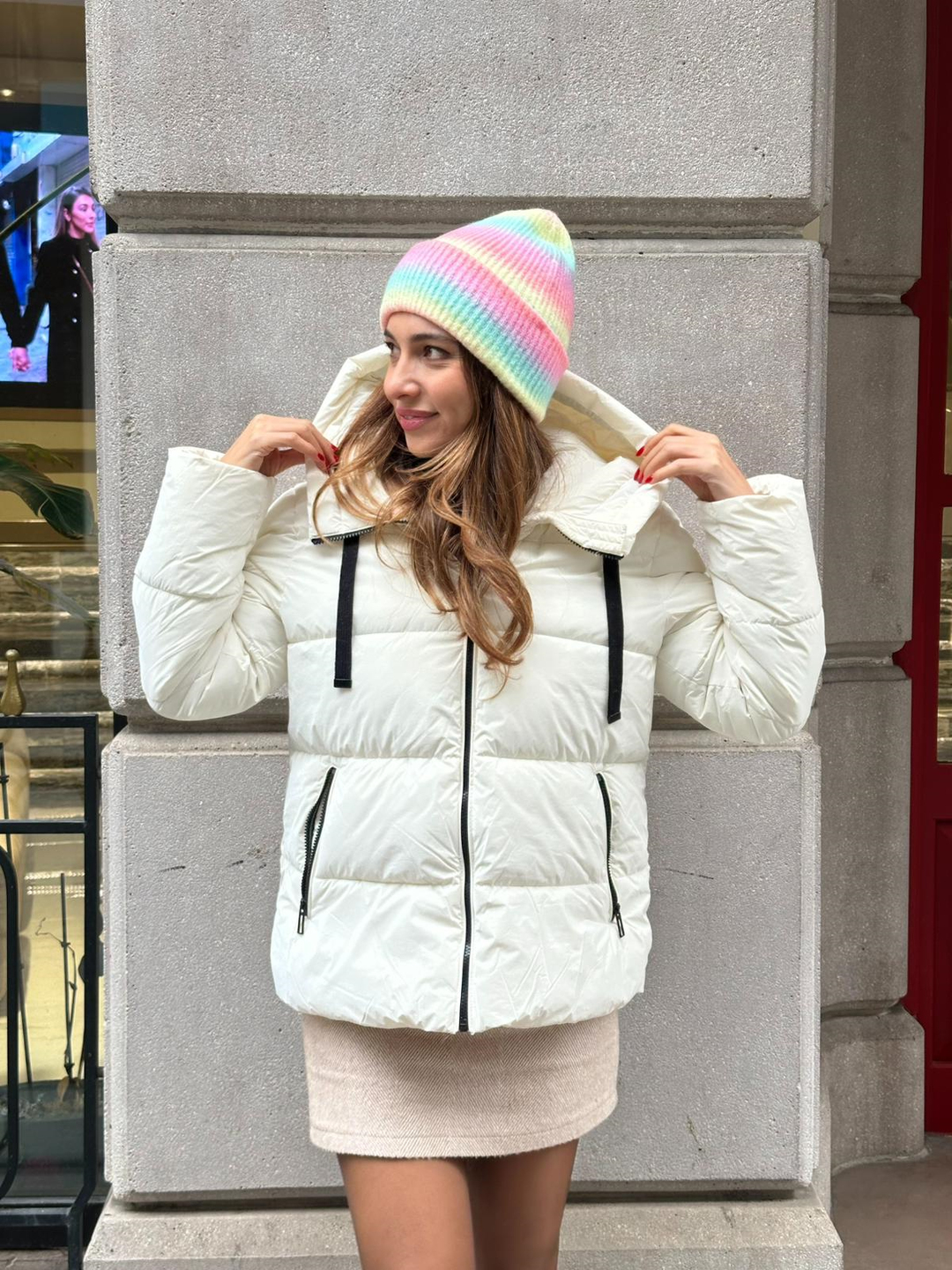 Renk Geçişli Örgü Bere Renkli