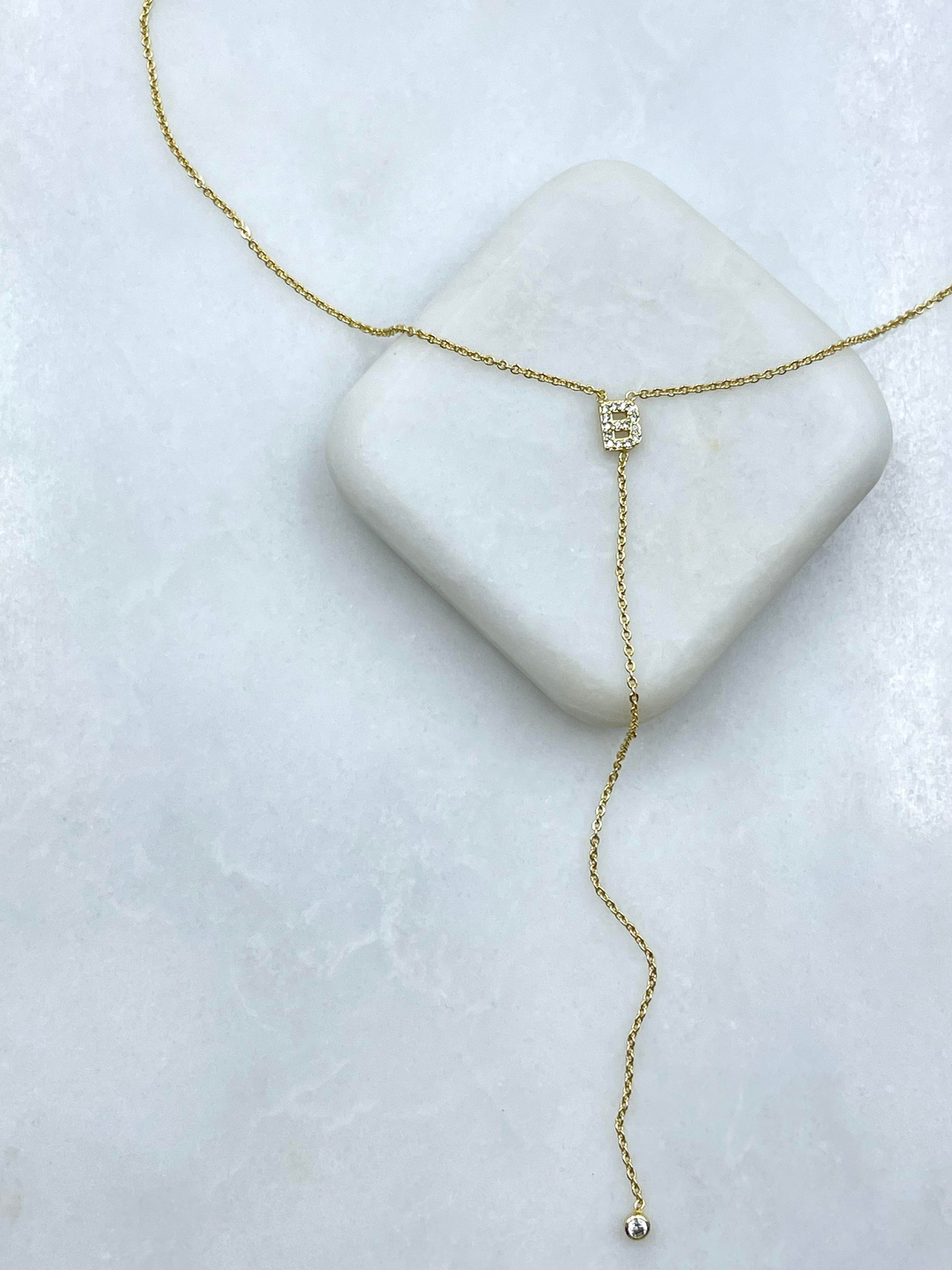 Altın Kaplama Minimal Y Model Harf Kolye Gold