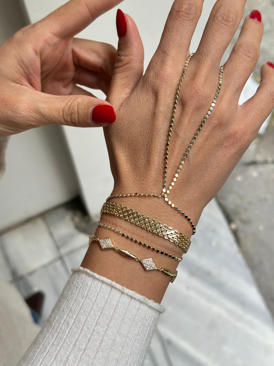 Altın Kaplama Gömme Taşlı Royal Bileklik Gold