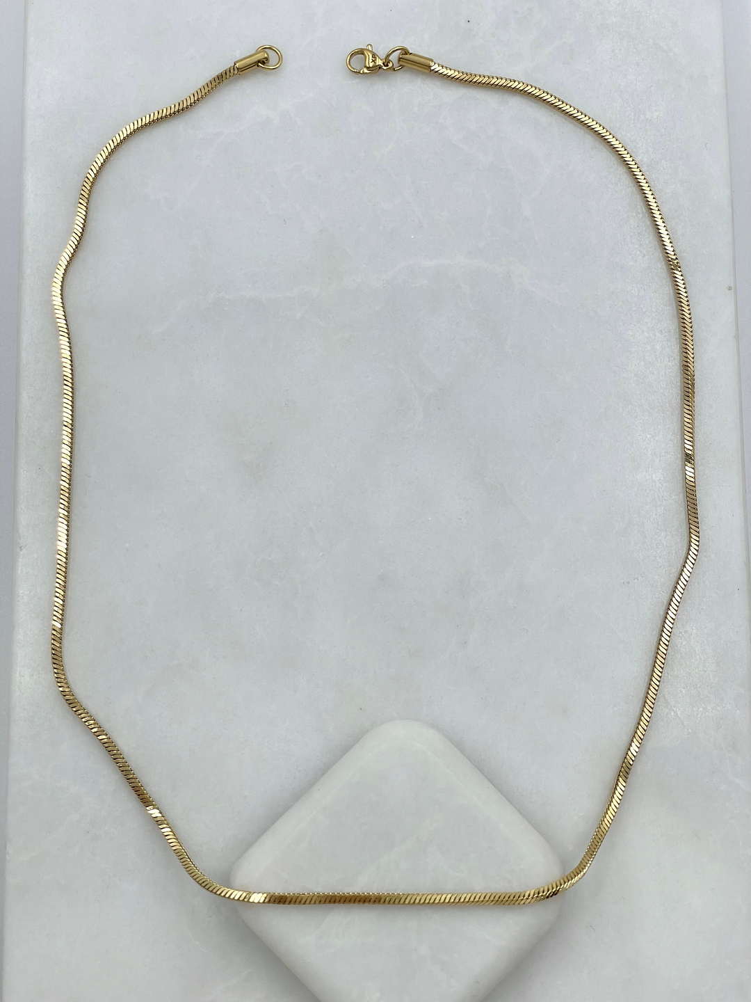 Özel Seri Küp Zincir Kolye 50 cm Gold