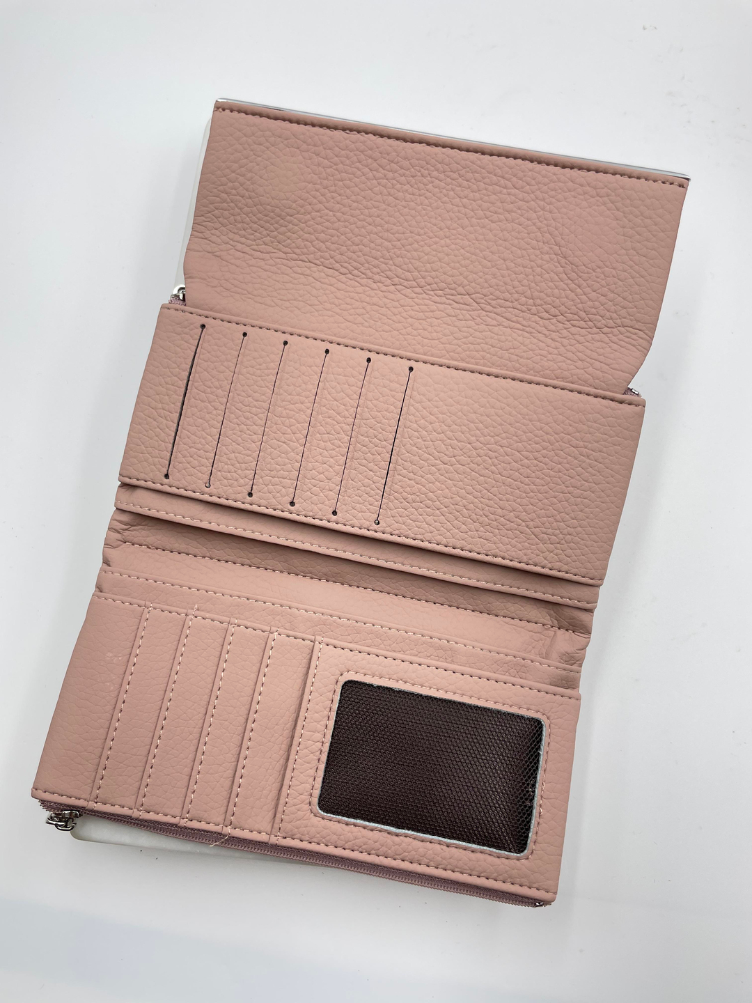 Metal Detaylı Cüzdan Pudra