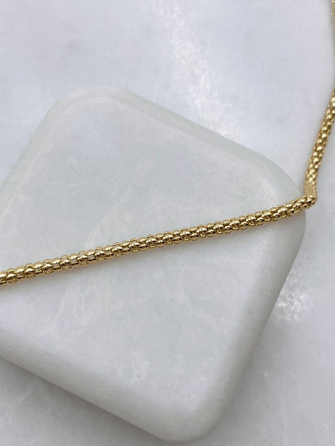 Özel Seri Kafes Zincir Kolye 50 cm Gold