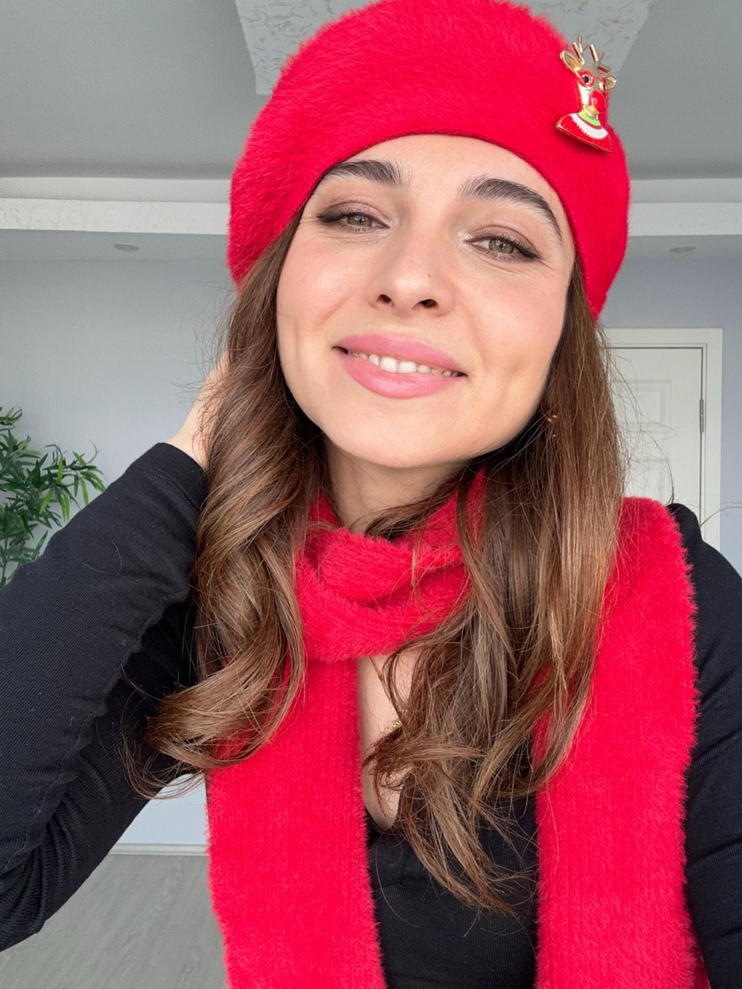 Merry Christmas Geyik Broş