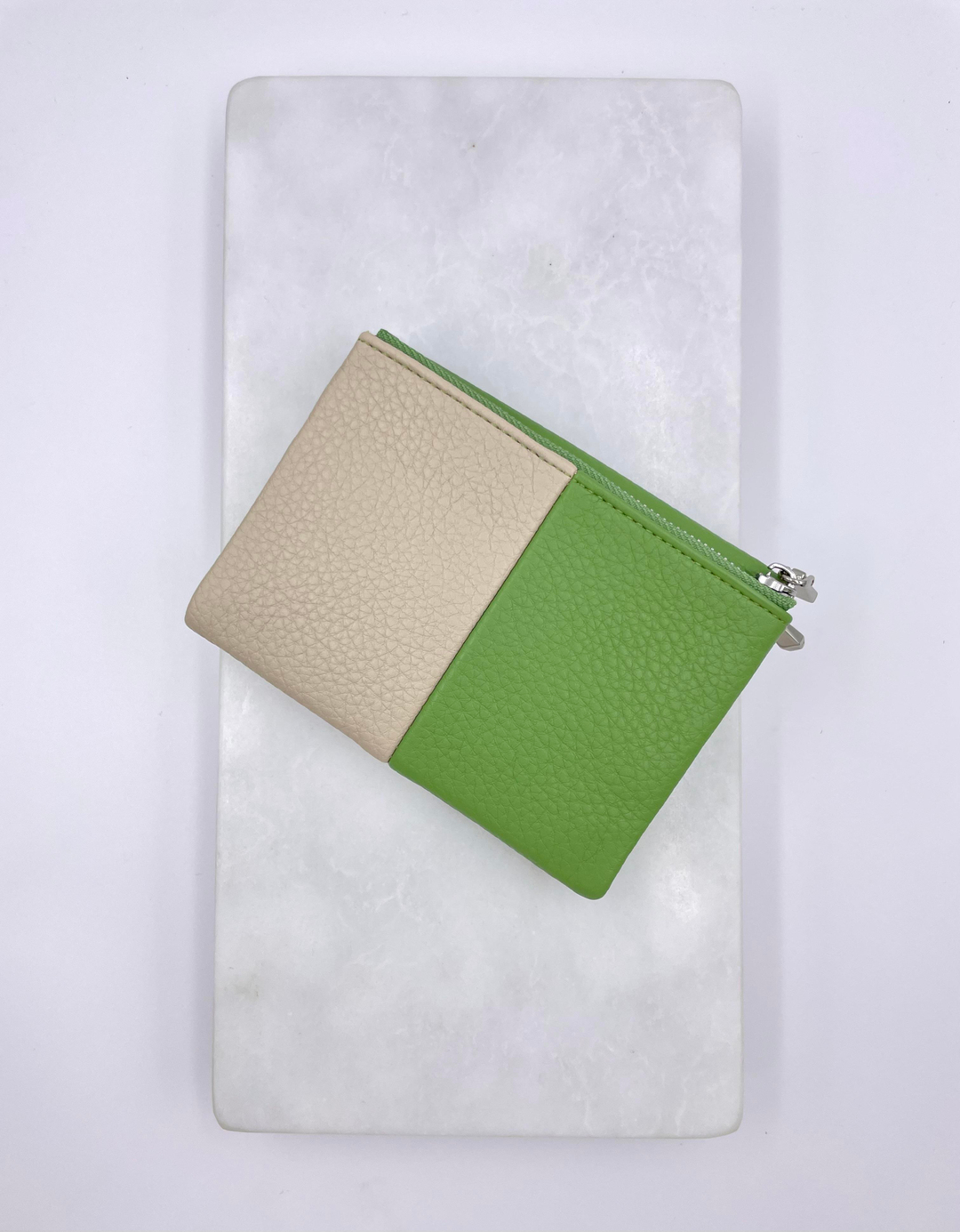 Çift Renk Yumuşak Dokulu Cüzdan Yeşil