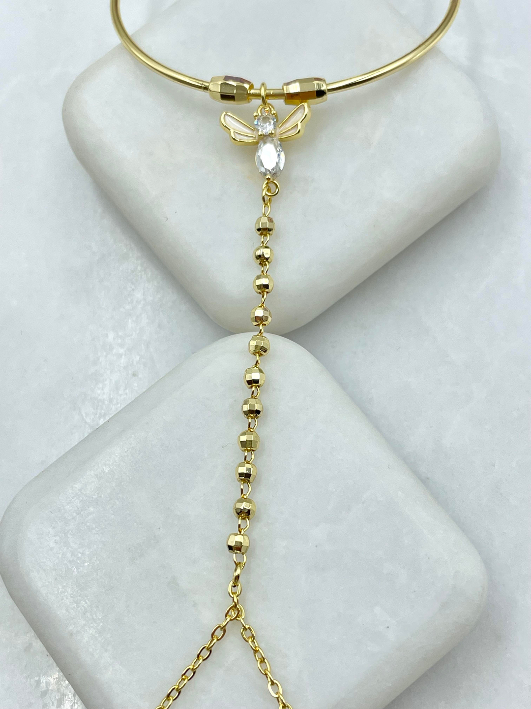 Altın Kaplama Arı Model Kelepçe Şahmeran Gold