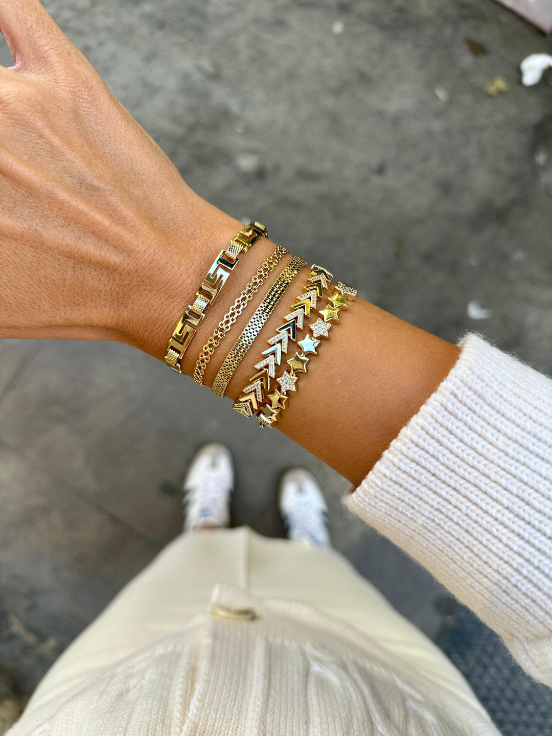 Özel Seri Örgü Bileklik Gold