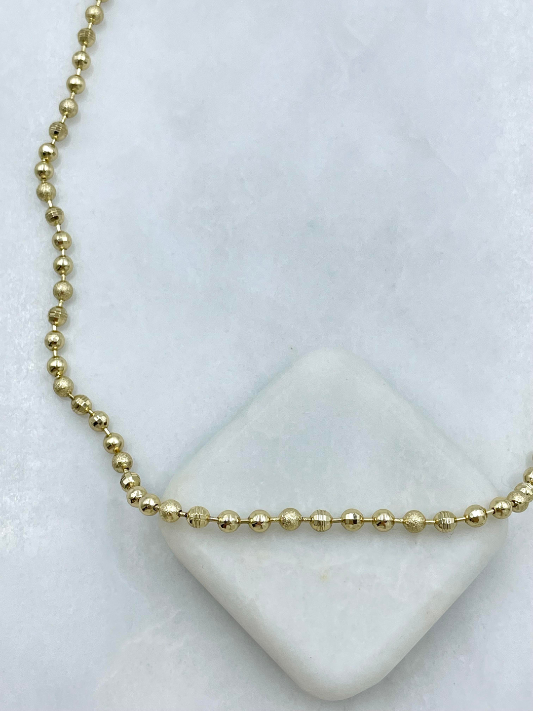 Özel Seri Çeşitli Topçuk Model Kolye 45cm Gold