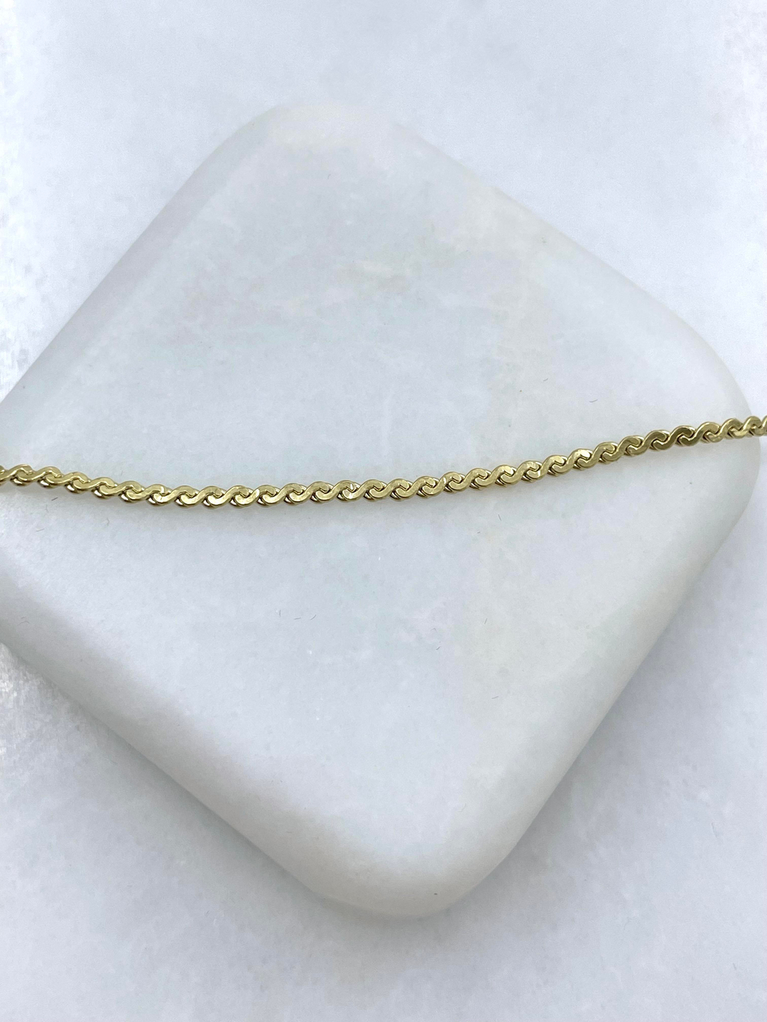 Özel Seri S Model Zincir Kolye 45 cm Gold