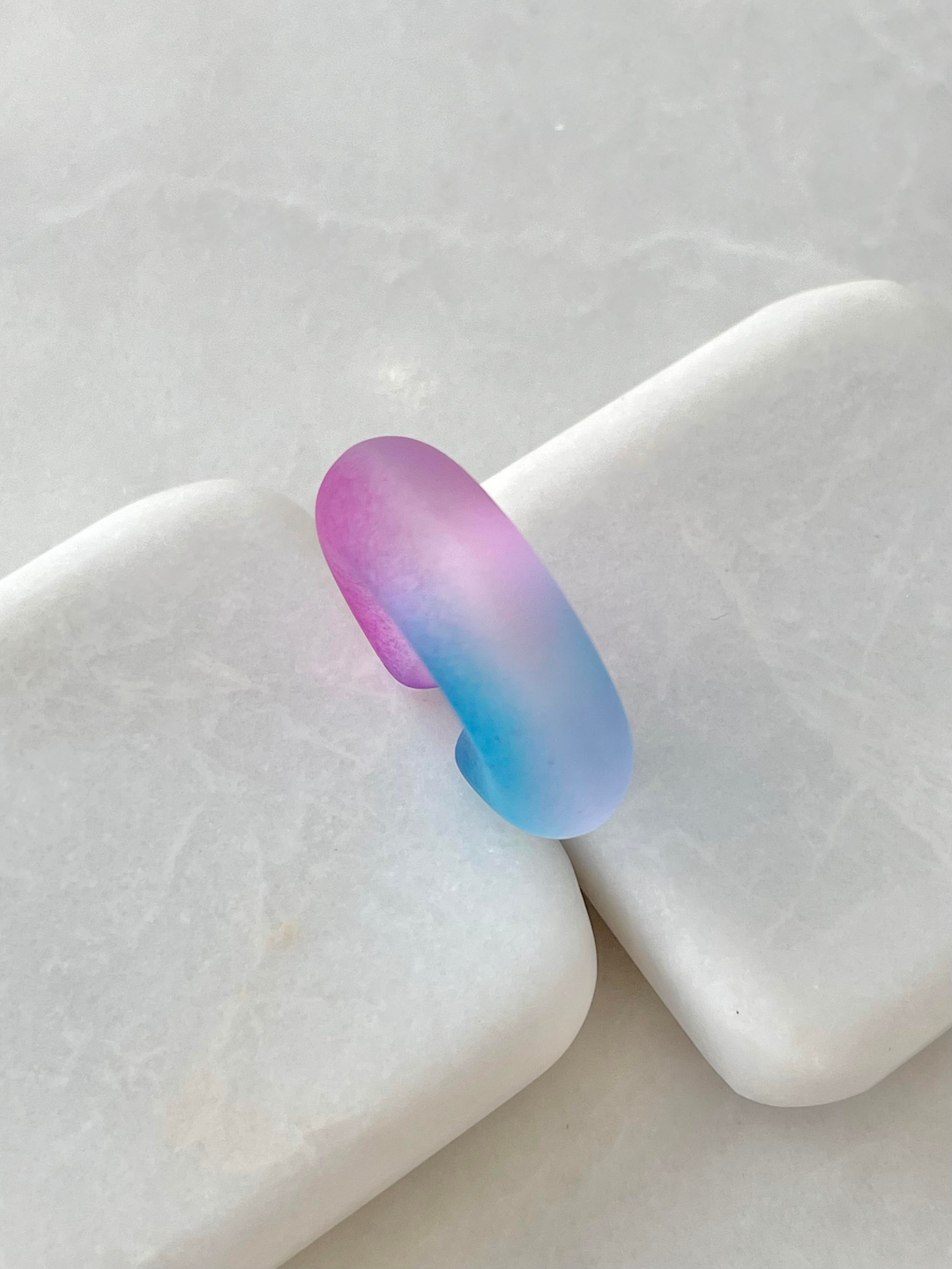 Renkli Akrilik Kıkırdak Küpe Mor