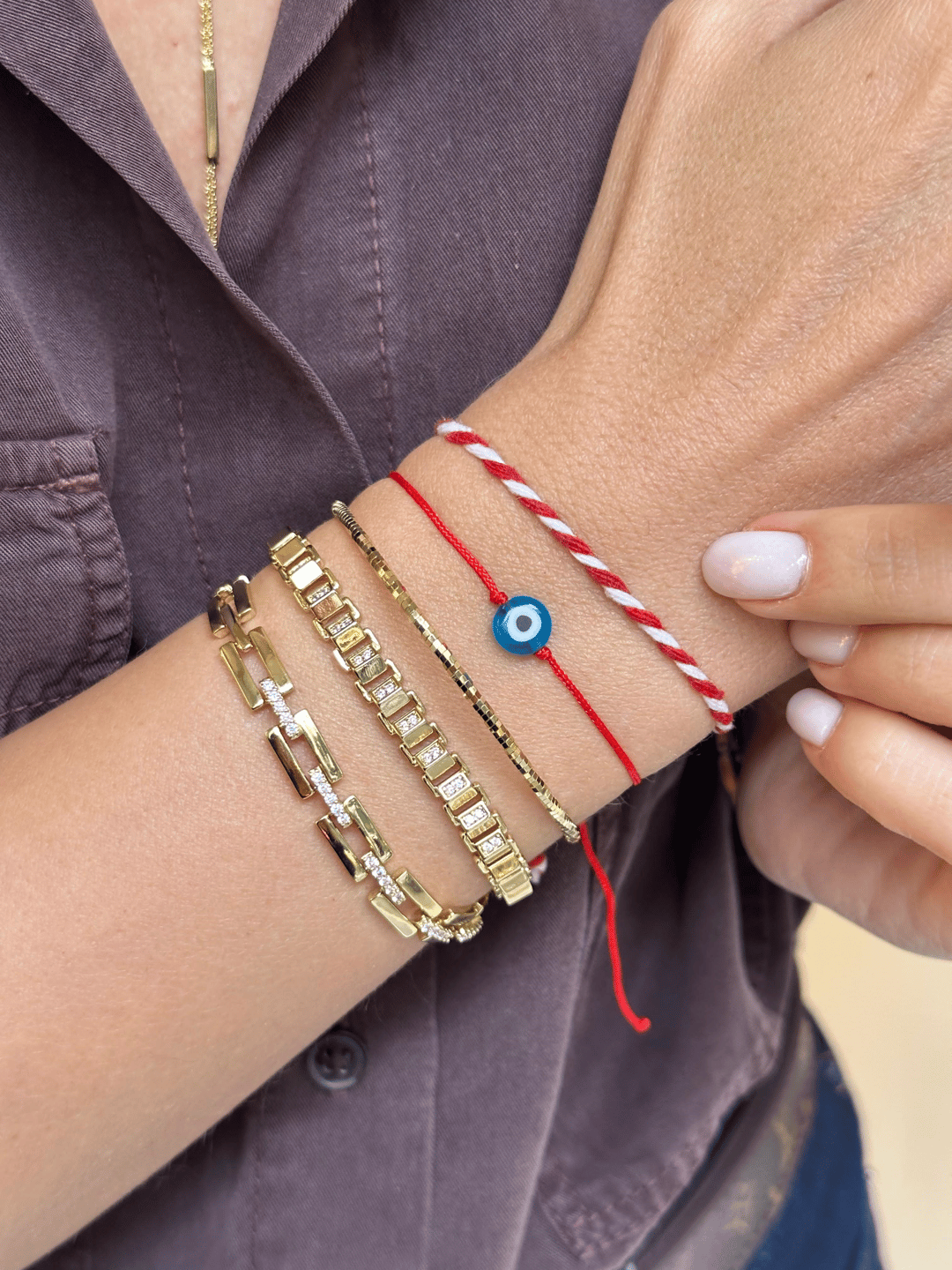 Marteniçka İkili Bileklik Kırmızı