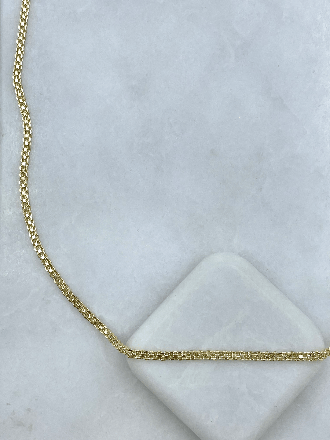 Altın Kaplama İnce Hasır Zincir Kolye 60 cm Gold