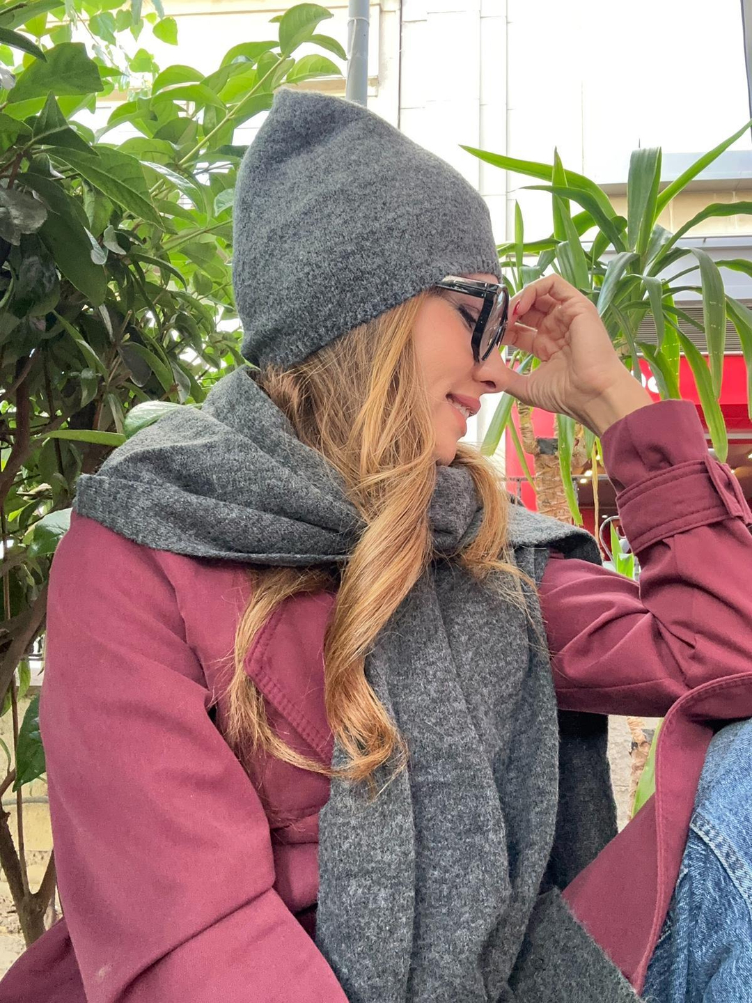 Yumuşak Dokulu Atkı Antrasit