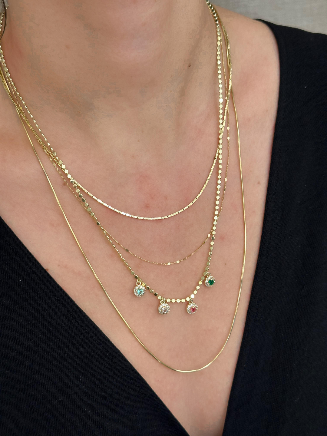 Özel Seri Minimal Yılan Zincir Kolye 60 cm Gold