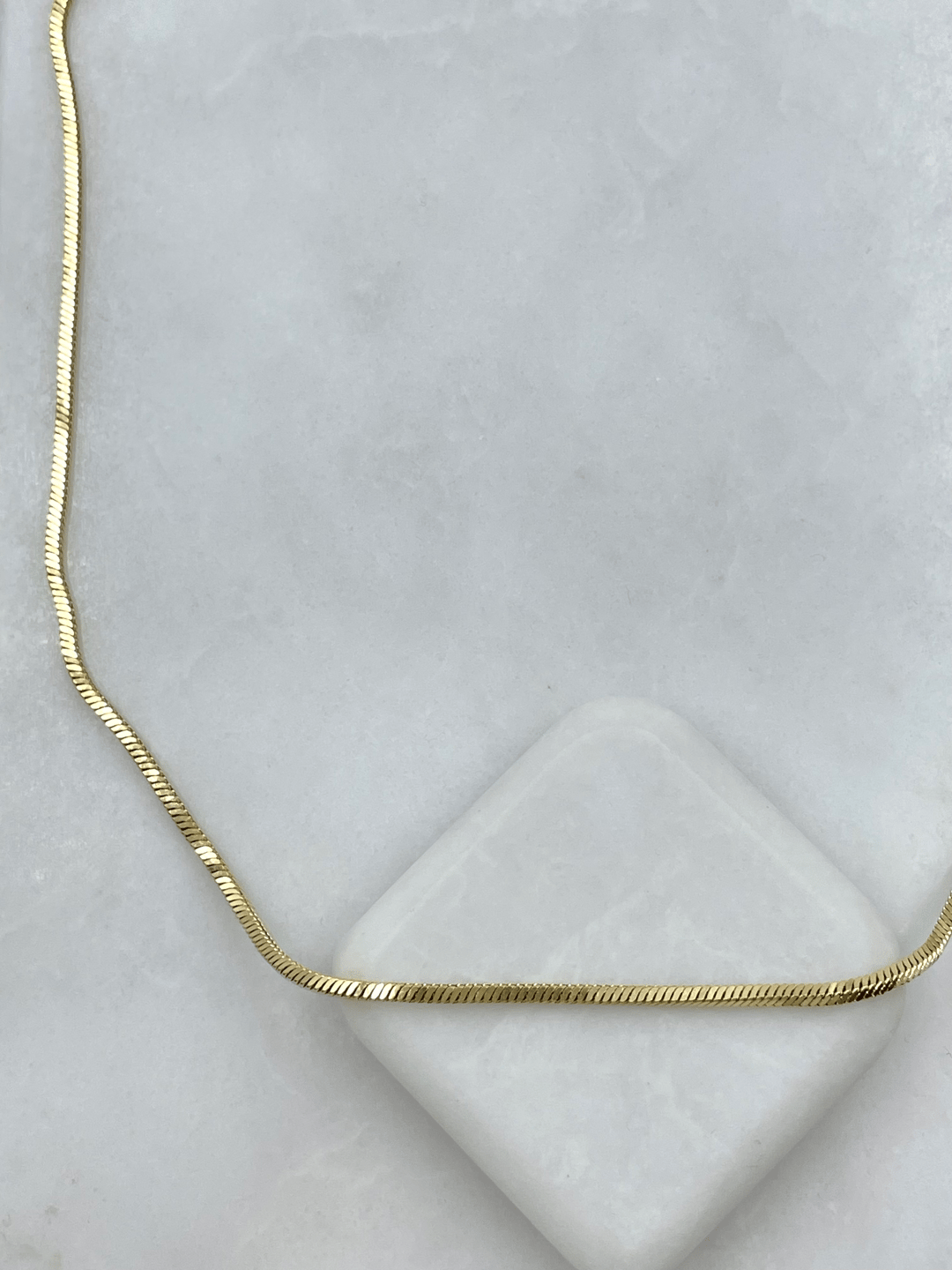 Özel Seri Küp Zincir Kolye 50 cm Gold