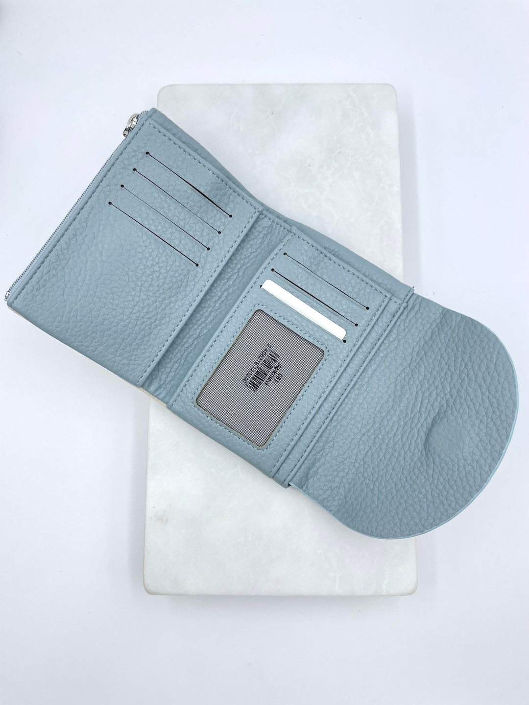 Çift Renk Yumuşak Dokulu Cüzdan Açık Mavi