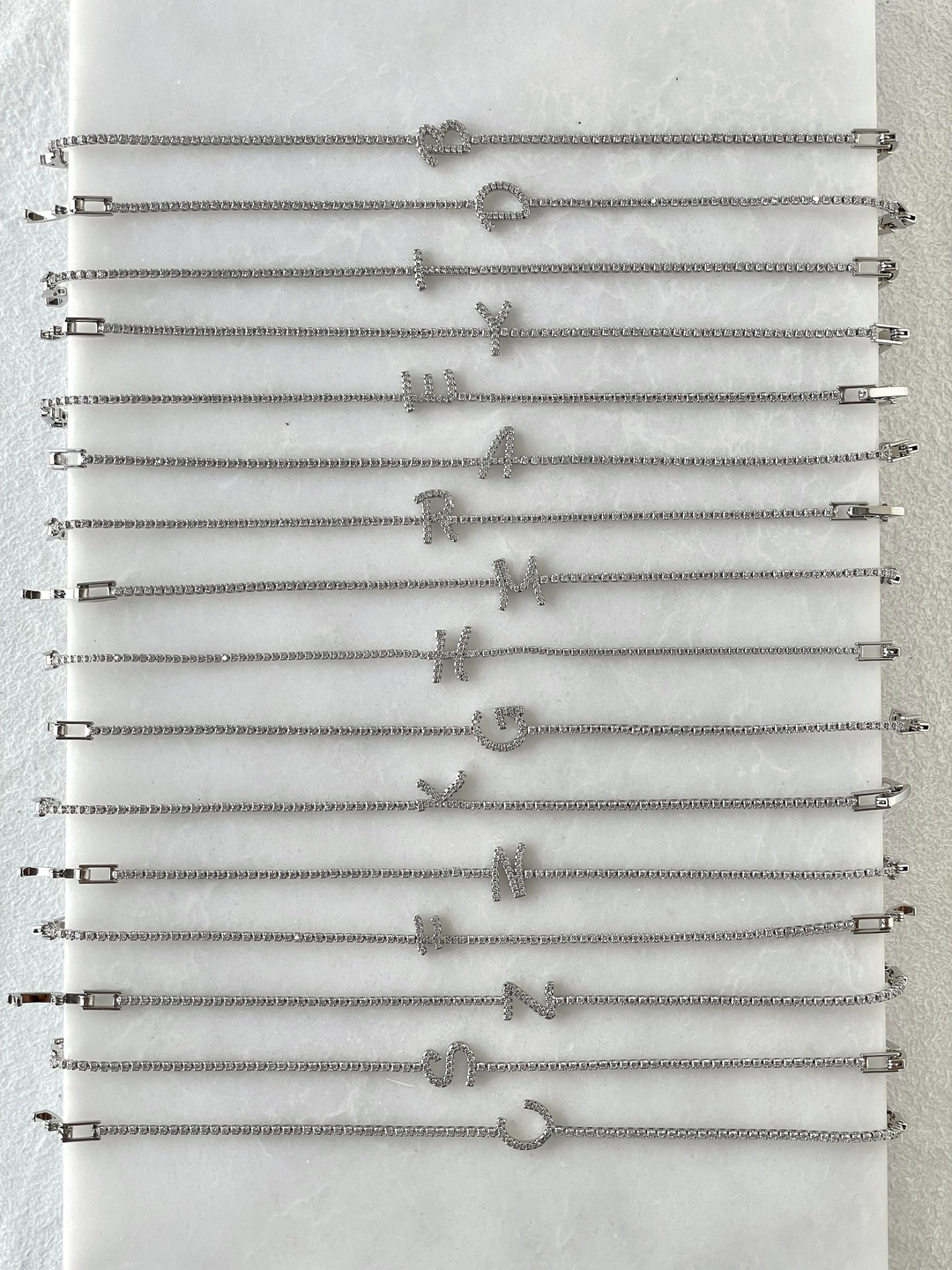 Çelik Harfli Su Yolu Bileklik Gümüş