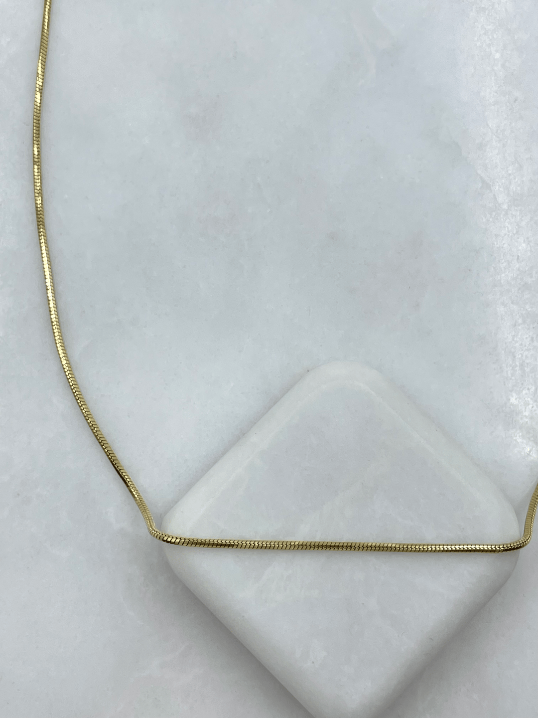 Özel Seri Minimal Küp Zincir Kolye 45 cm Gold