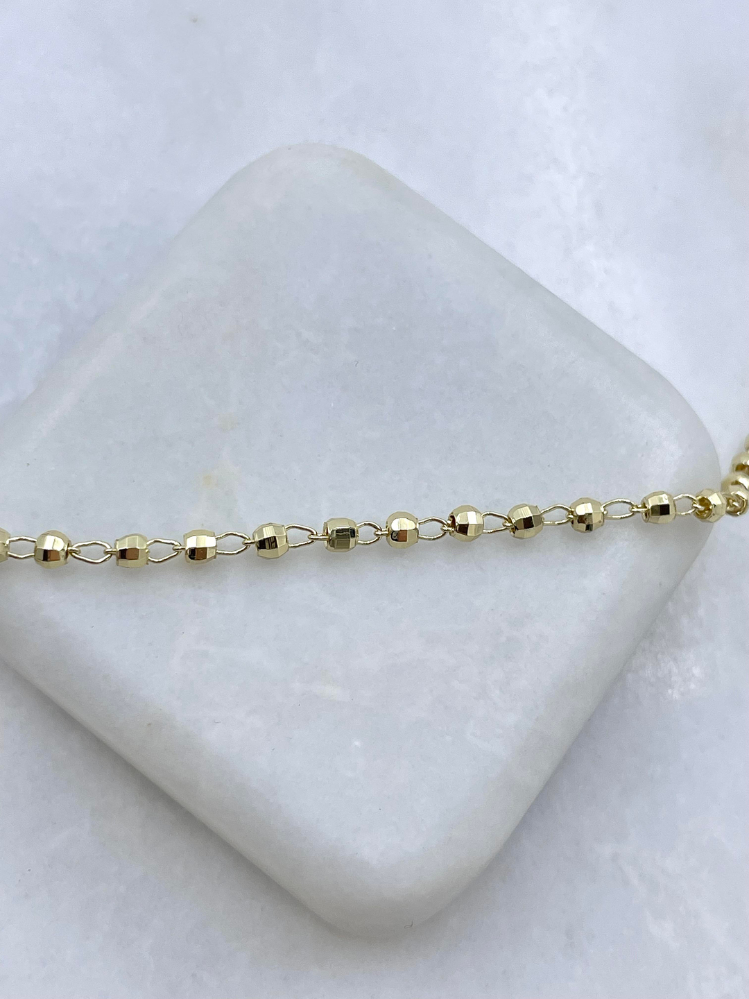 Altın Kaplama Işıltılı Topçuk Kolye 60 cm Gold