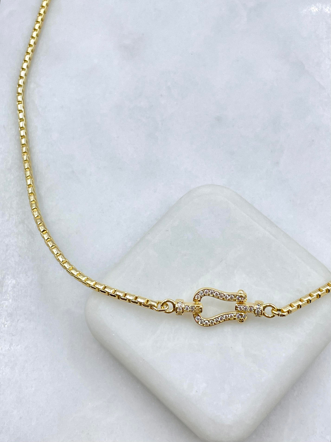 Altın Kaplama Şans Nalı Kolye Gold