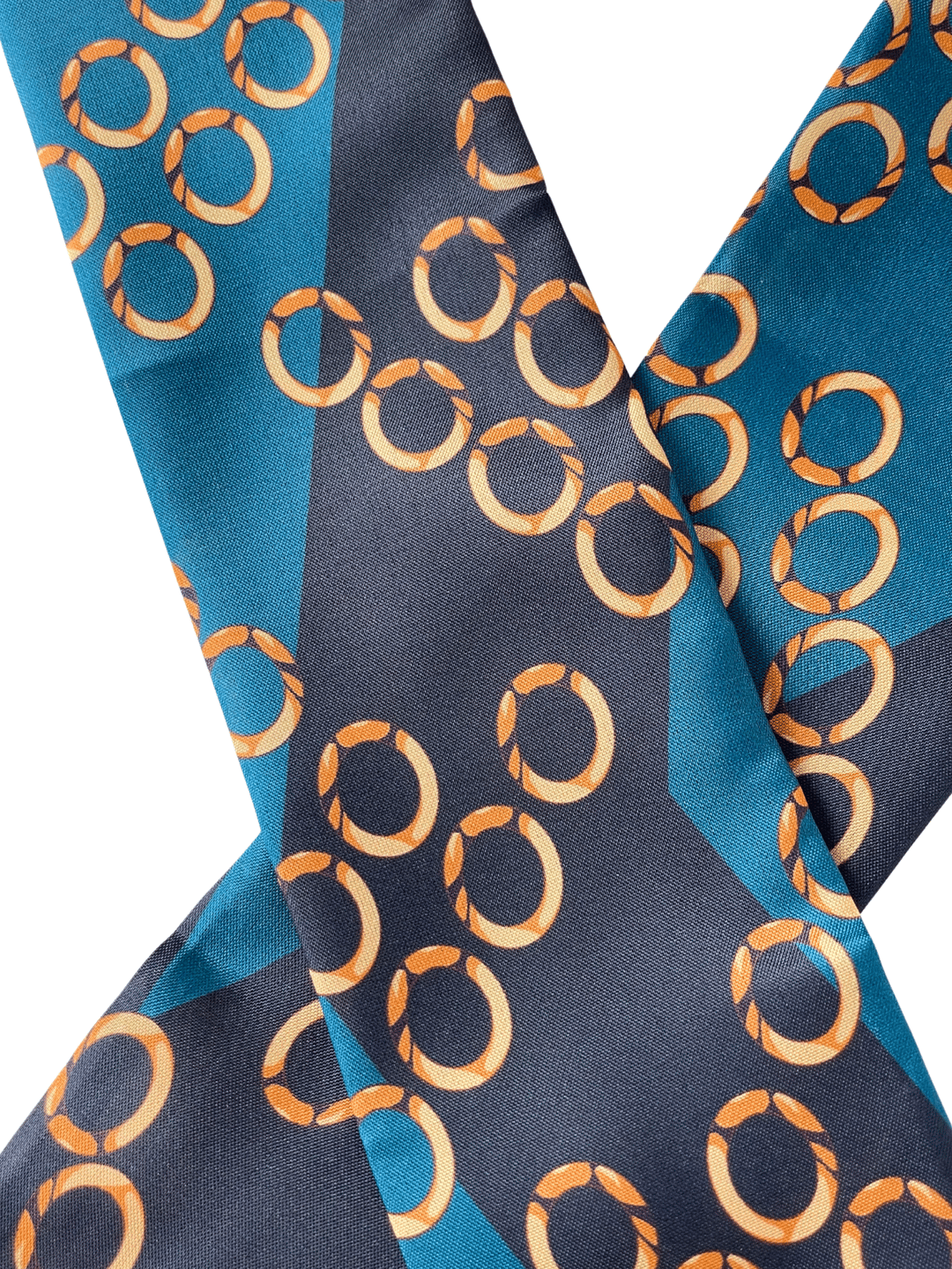 Halka Model Lacivert Bandana Fular Renkli