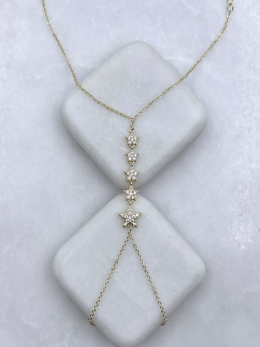 Altın Kaplama Büyük Küçük Yıldızlı Şahmeran Gold