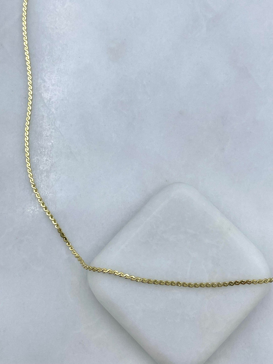 Özel Seri S Model Zincir Kolye 45 cm Gold