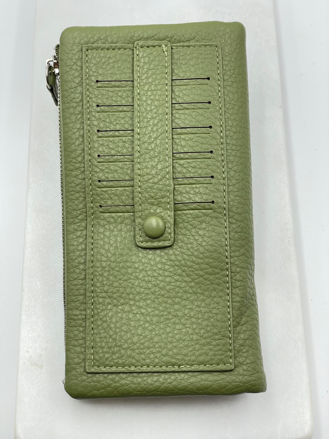 Fermuarlı Kapaklı Cüzdan Haki