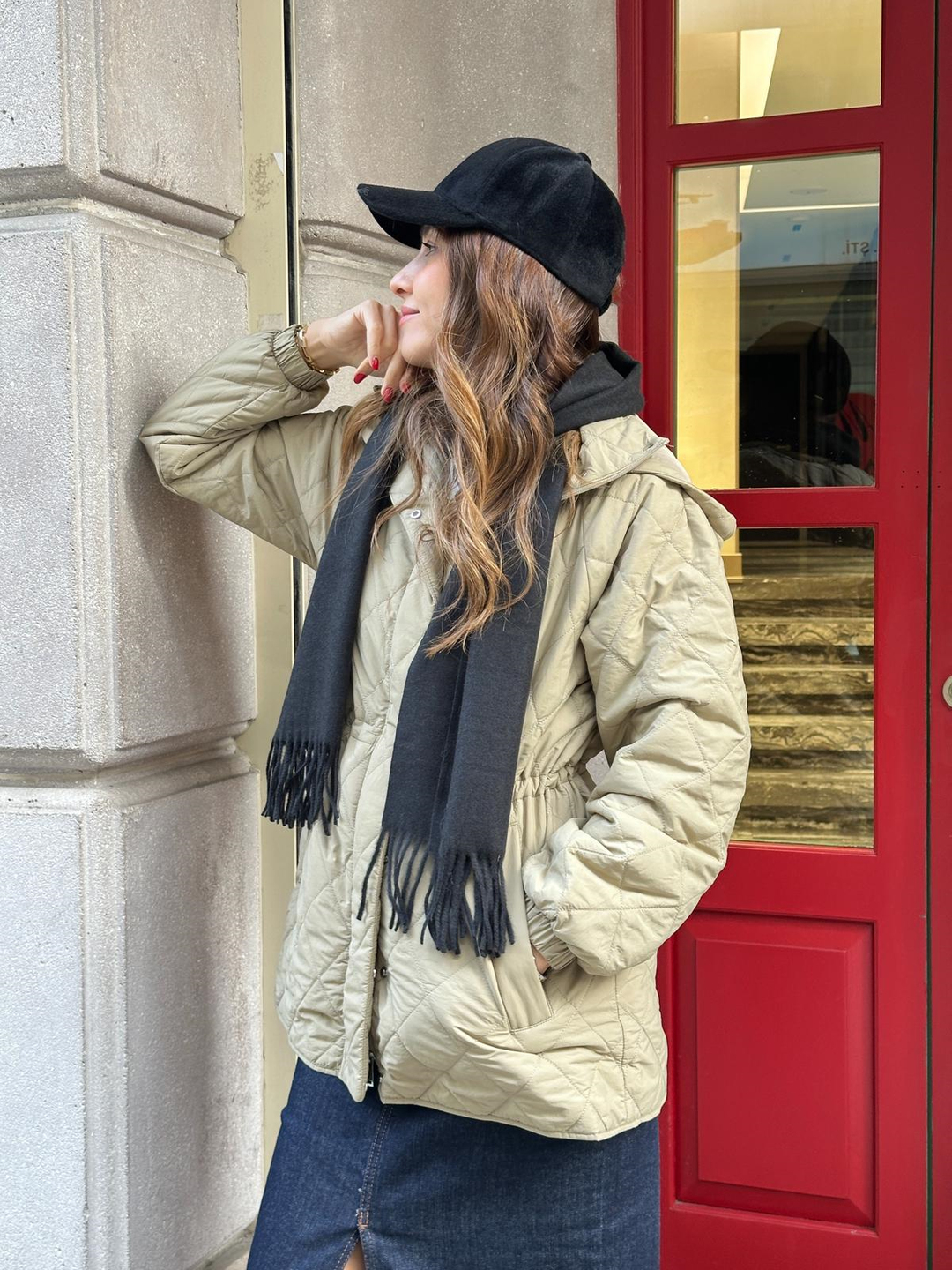 Püsküllü Kaşmir Şal Siyah