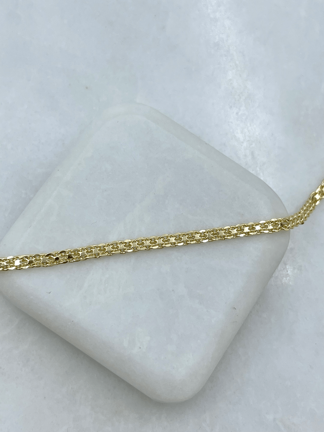 Altın Kaplama İnce Hasır Zincir Kolye 60 cm Gold