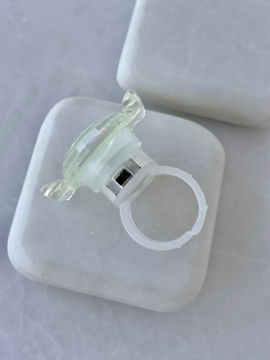 Işıklı Simli Şeker Yüzük