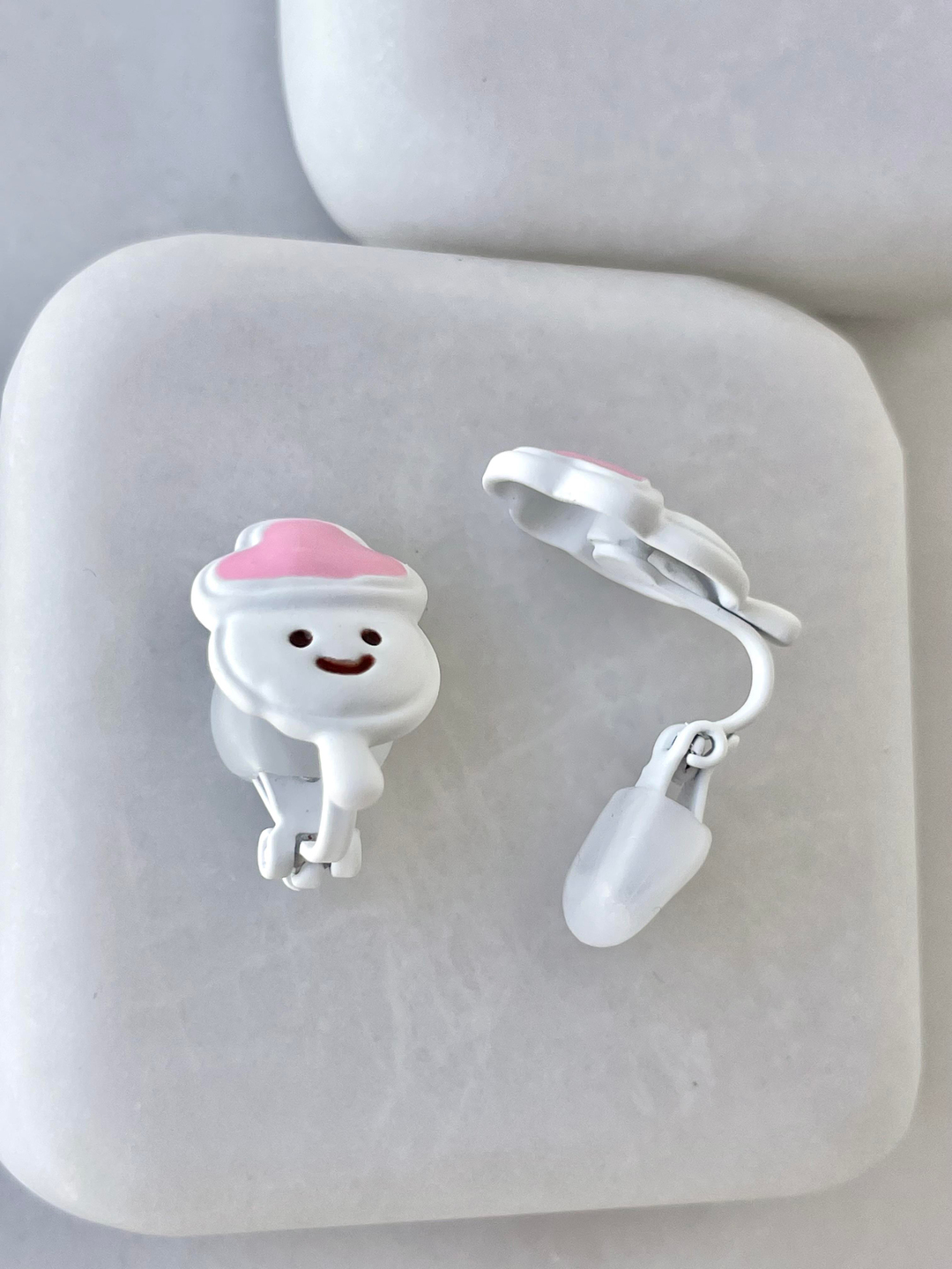 Pembe Şapkalı Bulut Çocuk Küpesi
