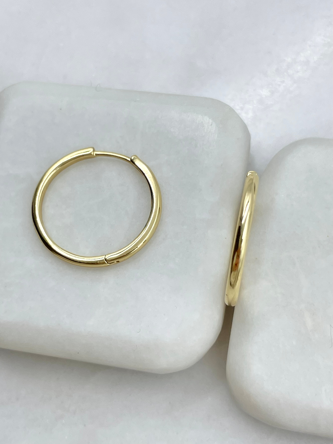 Özel Seri İnce Basic Halka Küpe Gold