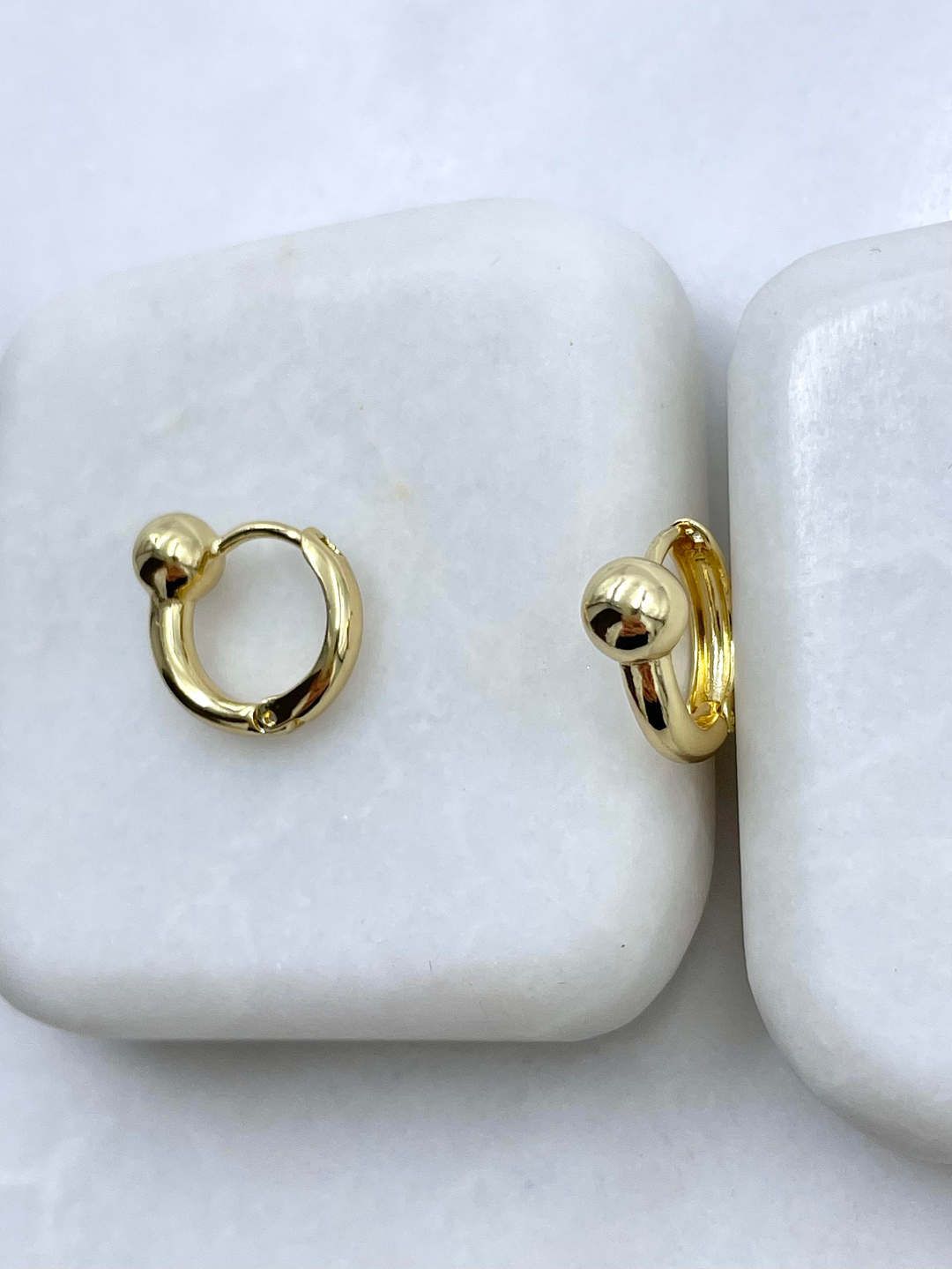 Özel Seri Topçuk Model Halka Küpe Gold