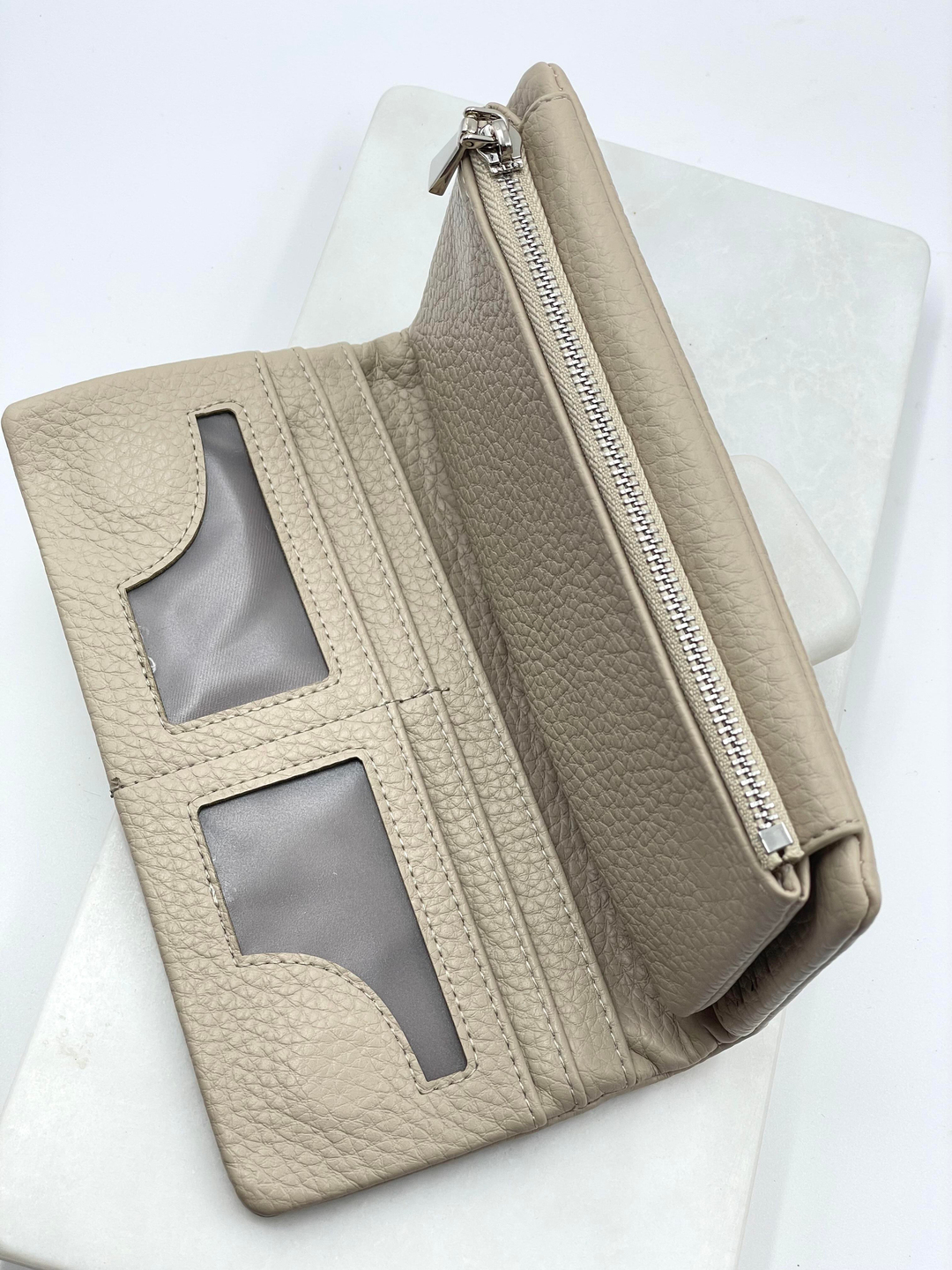 Fermuarlı Cüzdan Bej