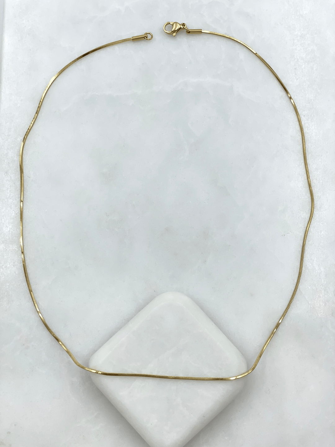 Özel Seri Minik Küp Zincir Kolye 45 cm Gold