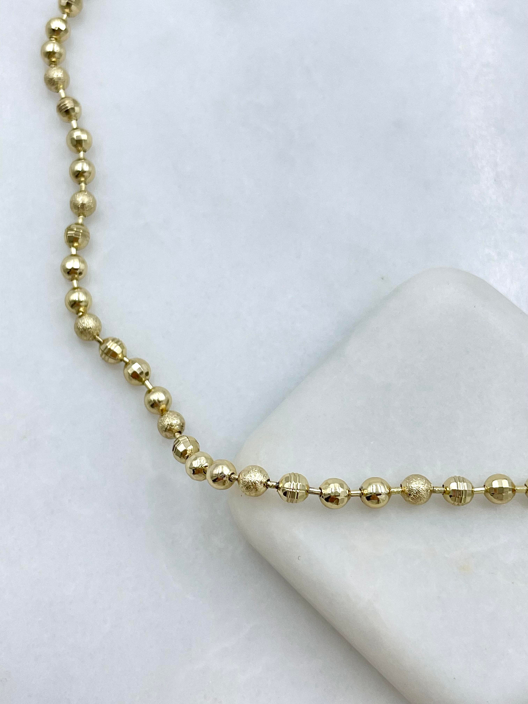 Özel Seri Çeşitli Topçuk Model Kolye 45cm Gold