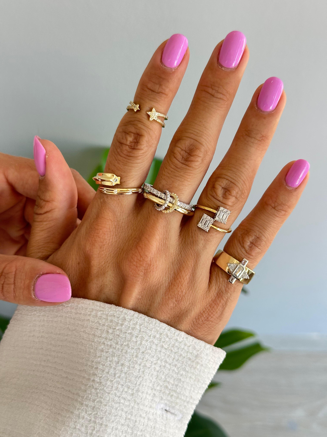 Altın Kaplama Zirkon Taşlı Yıldız Yüzük Gold