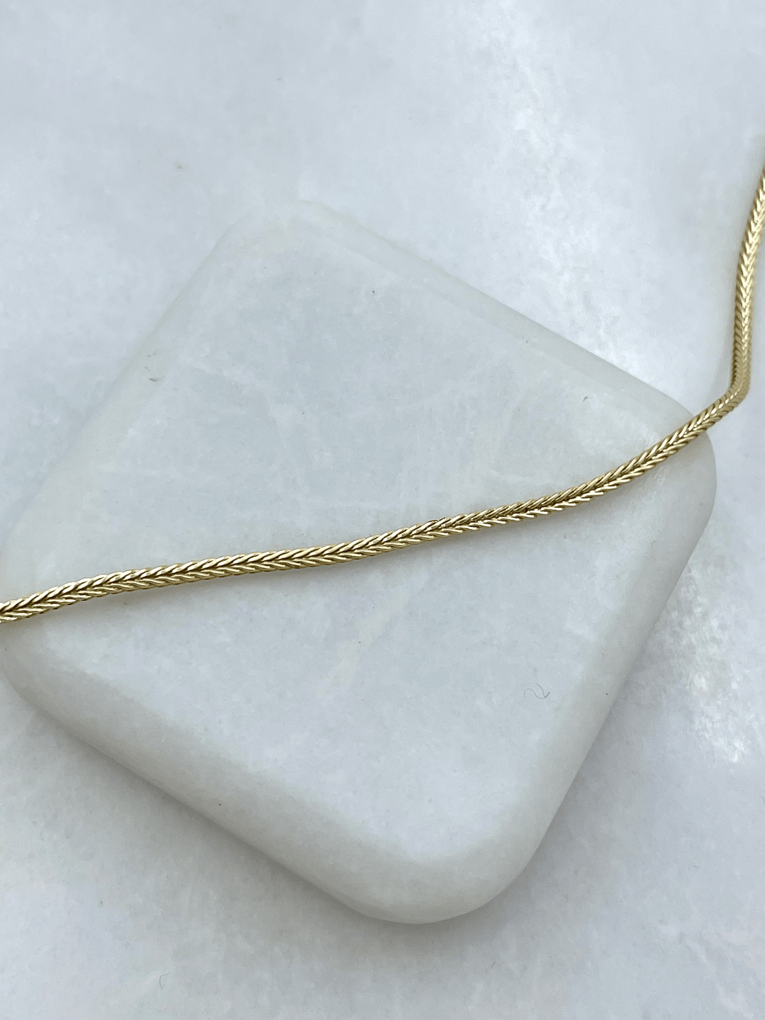 Altın Kaplama Küp Zincir Kolye 60 cm Gold