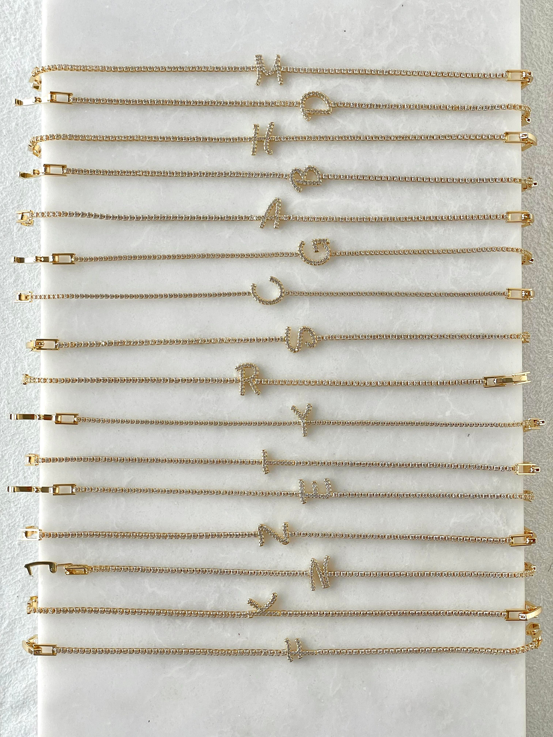 Çelik Harfli Su Yolu Bileklik Gold