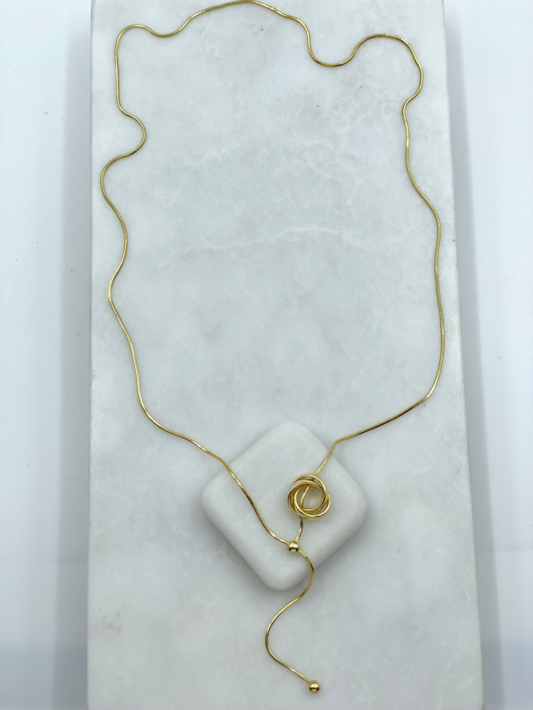 Özel Seri Halka Model Asansörlü Kolye Gold