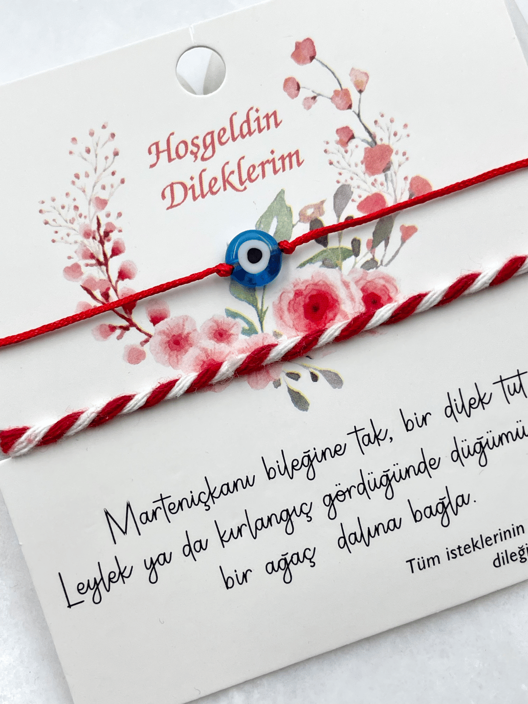 Marteniçka İkili Bileklik Kırmızı