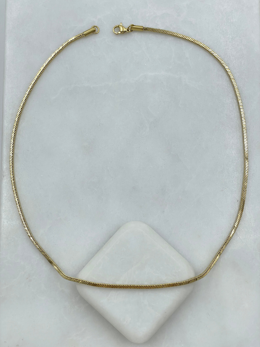 Özel Seri Küp Zincir Kolye 45 cm Gold