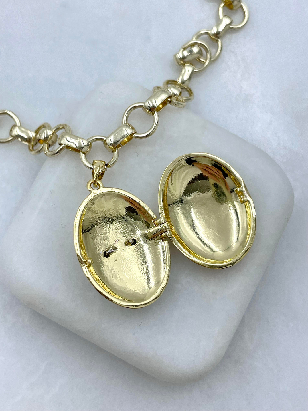 Altın Kaplama Kuzey Yıldızı Kapaklı Zincir Kolye Gold