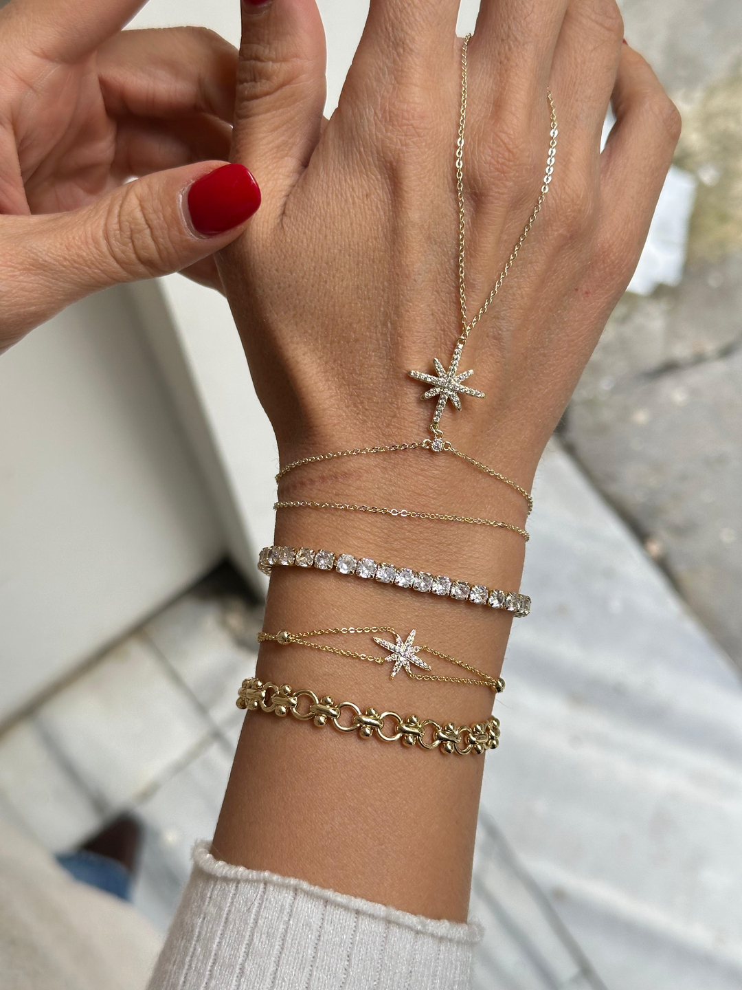 Altın Kaplama Su Yolu Bileklik Gold